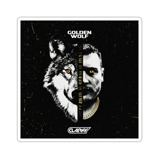Glossy 'Clarky’s Golden Wolf' mixtape Sticker
